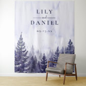 Hintergrund des lila Kiefernwaldes bei Hochzeiten Wandteppich (Beispiel)