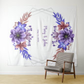 Hintergrund des lila und blauen Fotos Wandteppich (Beispiel (Horizontal))