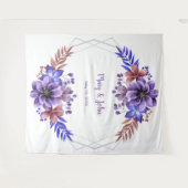 Hintergrund des lila und blauen Fotos Wandteppich (Vorderseite (Horizontal))