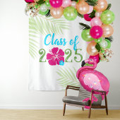 Hintergrund des Luau Tropical Class of Year Abschl Wandteppich