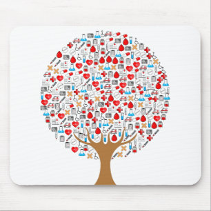 Hintergrund des medizinischen Baumes Mousepad