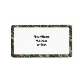 Hintergrund des Militärwalds - Camouflage Adressaufkleber (Vorne)