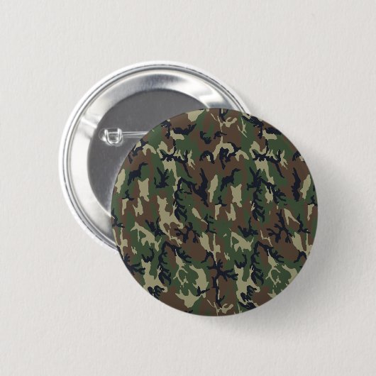 Hintergrund des Militärwalds - Camouflage Button (Vorne & Hinten)