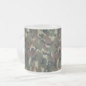 Hintergrund des Militärwalds - Camouflage Mattglastasse (Vorderseite Links)