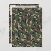 Hintergrund des Militärwalds - Camouflage Postkarte (Vorne/Hinten)