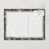 Hintergrund des Militärwalds - Camouflage Postkarte (Rückseite)