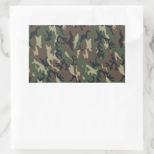 Hintergrund des Militärwalds - Camouflage Rechteckiger Aufkleber (Tasche)