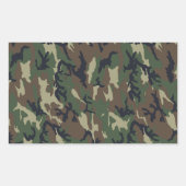 Hintergrund des Militärwalds - Camouflage Rechteckiger Aufkleber (Vorderseite)