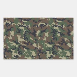 Hintergrund des Militärwalds - Camouflage Rechteckiger Aufkleber