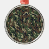 Hintergrund des Militärwalds - Camouflage Silbernes Ornament (Vorne)