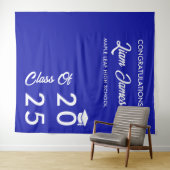 Hintergrund des Minimal Royal Blue Abschluss Foto Wandteppich (Beispiel (Horizontal))