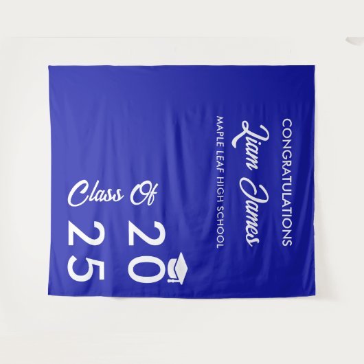 Hintergrund des Minimal Royal Blue Abschluss Foto Wandteppich (Vorderseite (Horizontal))