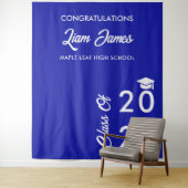 Hintergrund des Minimal Royal Blue Abschluss Foto Wandteppich (Beispiel)