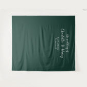 Hintergrund des Minimalistischen Emerald Green Wed Wandteppich (Vorderseite (Horizontal))