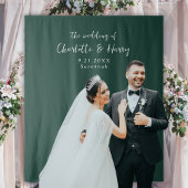 Hintergrund des Minimalistischen Emerald Green Wed Wandteppich