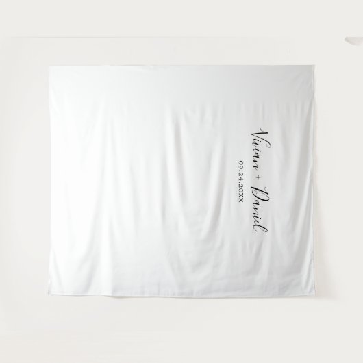 Hintergrund des Minimalistischen Hochzeitsstils Wandteppich (Vorderseite (Horizontal))