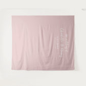 Hintergrund des Minimalistischen rosa Hochzeitssti Wandteppich (Vorderseite (Horizontal))