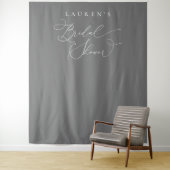 Hintergrund des Minimalistischen SilverGray-Brautp Wandteppich (Beispiel)