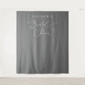 Hintergrund des Minimalistischen SilverGray-Brautp Wandteppich (Vorderseite)