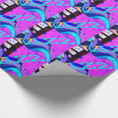 Hintergrund des musikalischen Jazz-Stils Geschenkpapier (Ecke)