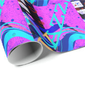 Hintergrund des musikalischen Jazz-Stils Geschenkpapier (Rolleneckpunkt)