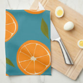 Hintergrund des Musters "Slice Orange" Geschirrtuch (Viertel Falte)