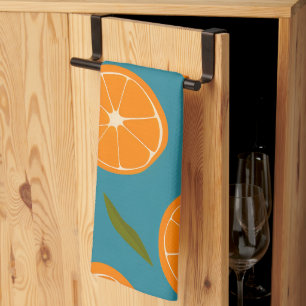 Hintergrund des Musters "Slice Orange" Geschirrtuch