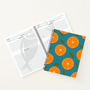 Hintergrund des Musters "Slice Orange" Notizblock
