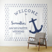 Hintergrund des Nautical Anchor Beach Junggeselinn Wandteppich (Beispiel (Horizontal))