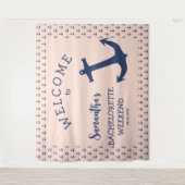 Hintergrund des Nautical Anchor Beach Junggeselinn Wandteppich (Vorderseite)