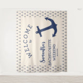 Hintergrund des Nautical Anchor Beach Junggeselinn Wandteppich (Vorderseite)