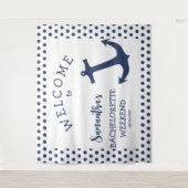 Hintergrund des nautischen Ankerpunkts des Jungges Wandteppich (Vorderseite)