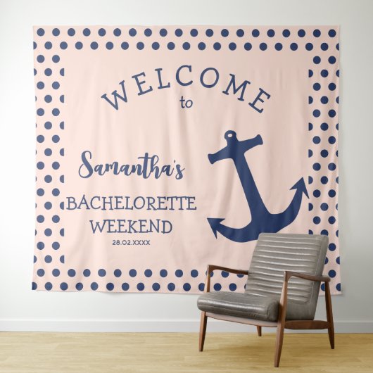 Hintergrund des nautischen Ankerpunkts des Jungges Wandteppich (Beispiel (Horizontal))