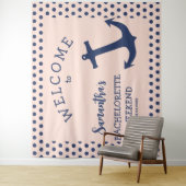 Hintergrund des nautischen Ankerpunkts des Jungges Wandteppich (Beispiel)