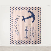 Hintergrund des nautischen Ankerpunkts des Jungges Wandteppich (Vorderseite)