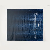 Hintergrund des Navy Blue Sparkle Abschluss Foto B Wandteppich (Vorderseite (Horizontal))