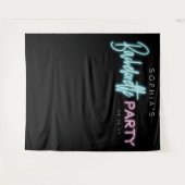 Hintergrund des Neon Junggeselinnen-Abschieds Wandteppich (Vorderseite (Horizontal))