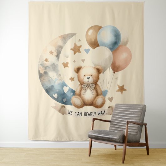 Hintergrund des neutralen Teddygeschlechts im Foto Wandteppich (Beispiel)