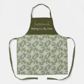 Hintergrund des Olivenmusters mit zwei Ebenen Schürze (Vorderseite)