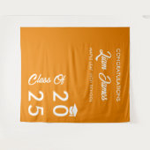 Hintergrund des Orange und White Abschluss Foto Wandteppich (Vorderseite (Horizontal))