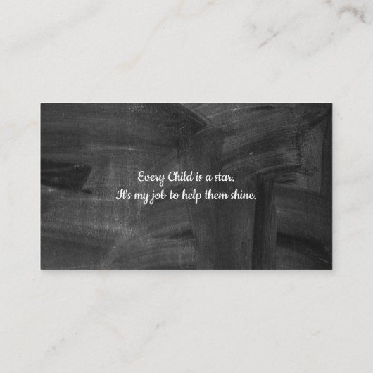 Hintergrund des OWL Lehrers Educator Chalkboard Visitenkarte (Rückseite)