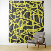 Hintergrund des Party "Black Yellow Brick Graffiti Wandteppich (Beispiel)