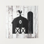 Hintergrund des Party der weißen, rustikalen Holzh Wandteppich (Vorderseite)