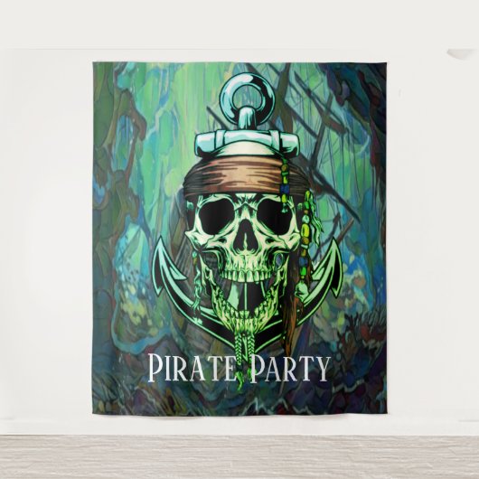 Hintergrund des Party Pirate Wandteppich (Vorderseite)