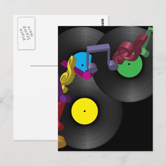 Hintergrund des Party Postkarte (Vorne/Hinten)