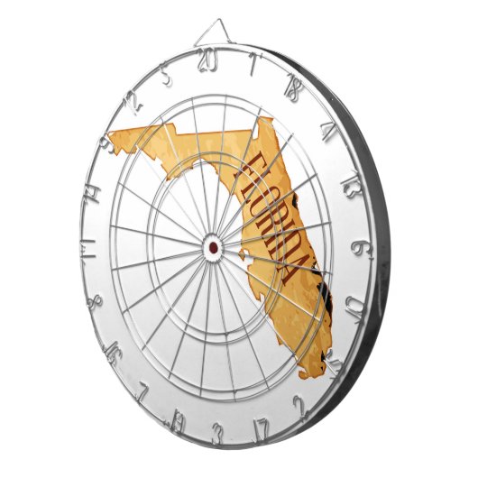 Hintergrund des Pergaments mit Florida-Karte Dartscheibe (Vorderseite rechts)