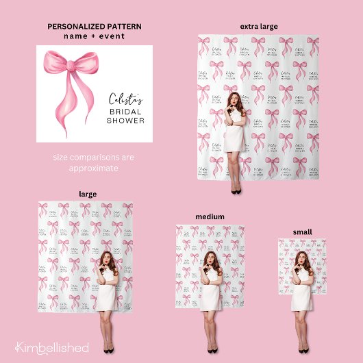 Hintergrund des Personalisierten Brautparty mit ro Wandteppich