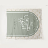 Hintergrund des personalisierten Fotos Glückwunsch Wandteppich (Vorderseite (Horizontal))