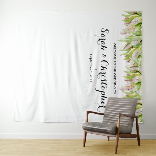 Hintergrund des personalisierten Hochzeitsstils | Wandteppich (Beispiel (Horizontal))