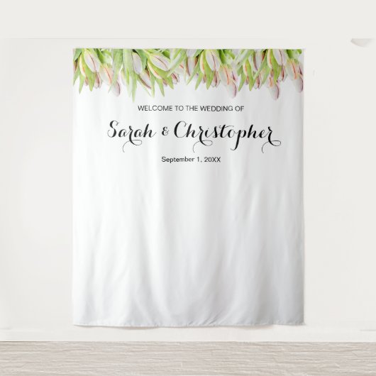 Hintergrund des personalisierten Hochzeitsstils |  Wandteppich (Vorderseite)